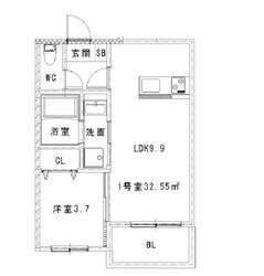 Plume古市の物件間取画像